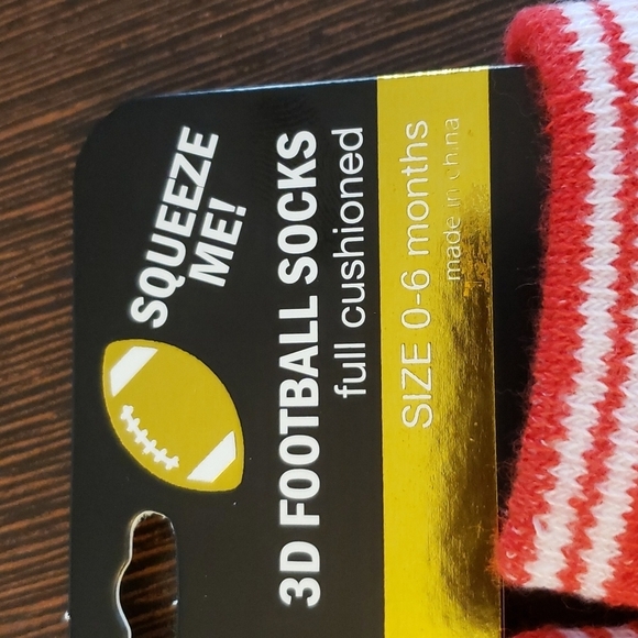 Topsox NCAA Georgia Bulldogs 3-D Football Cushioned Socks for Infants 0-6 - Picture 6 of 7